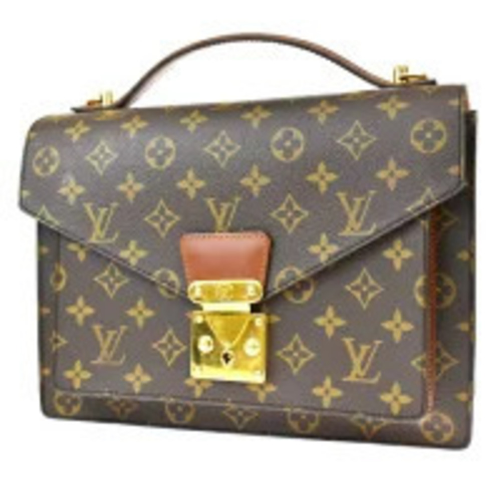 Louis Vuitton Monceau Handbag Monogram Leather